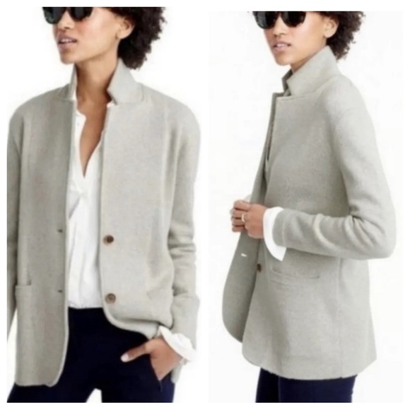 J. Crew Jackets & Blazers - J. Crew Mercantile Sweater Blazer in Light Grey XXS